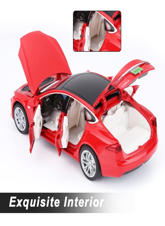 SASBSC Toy Cars Die Cast Metal Model Cars with Door Open Light and Sound Pull Back Car Toys for Boys and Girls 3-12 Years Old - Image 2